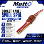 Socket Kabel Spull Spul Male Female Honda Beat FI | Konektor Spull Stator Satu Set | Matto Racing