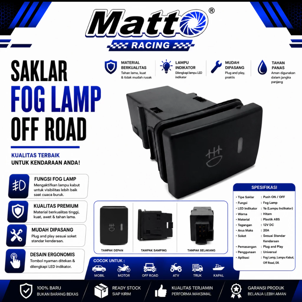 id-11134207-81ztd-mqra78ysptz591 Saklar Fog Lamp Suzuki | Switch Lampu Kabut ON OFF Universal | Matto Racing - Gambar 1