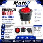 Saklar ON OFF Bulat Besar Motor | Switch Universal Motor Mobil | Matto Racing