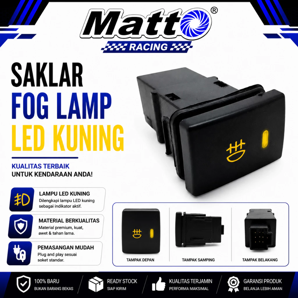 id-11134207-81zth-mqra78yswutddb Saklar Fog Lamp LED Kuning | Switch Lampu Kabut ON OFF Universal | Matto Racing - Gambar 1