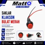 Saklar Klakson Bulat Merah | Tombol Horn Switch Universal Motor Mobil | Matto Racing