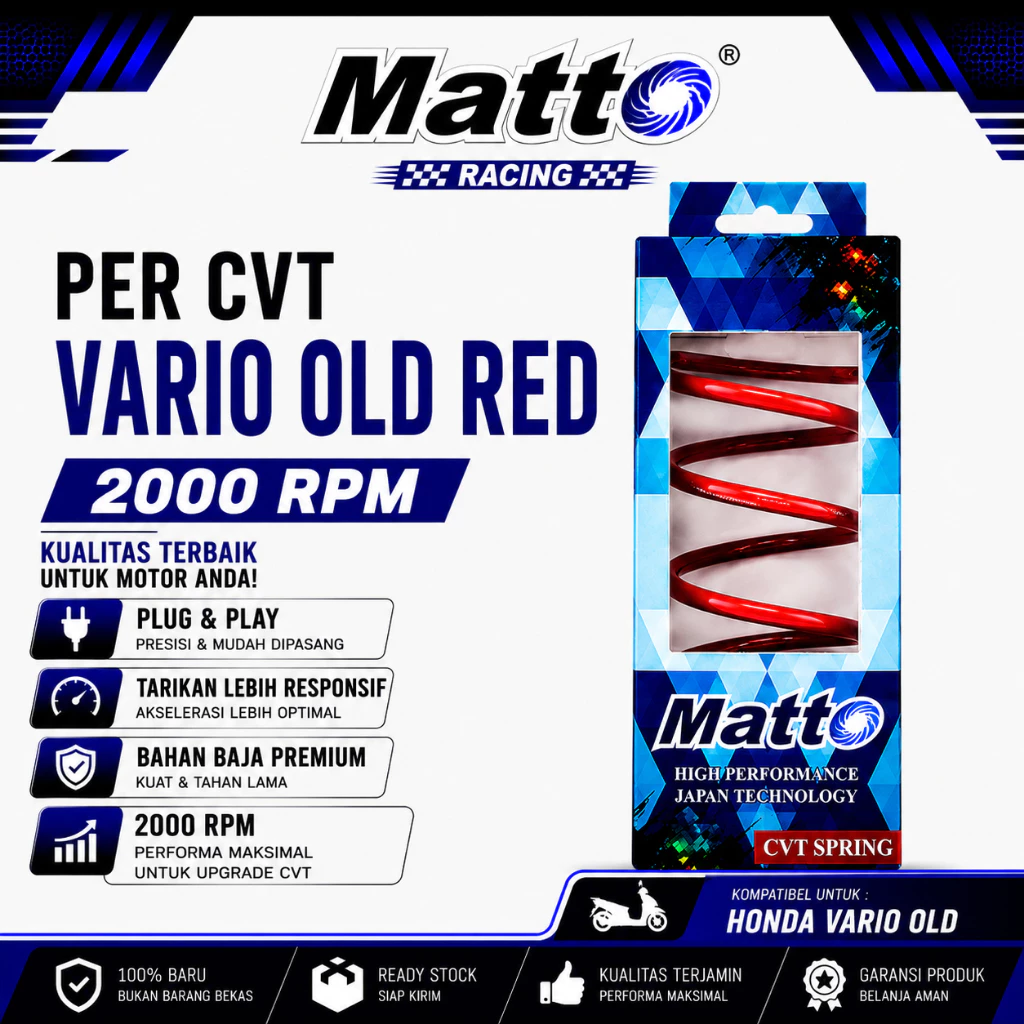 id-11134207-81ztn-mqlltja2kxdu90 Per CVT Vario Old Red 2000 RPM | Per Kontra Honda Vario 110 Karbu | Per CVT Racing | Matto Racing - Gambar 1