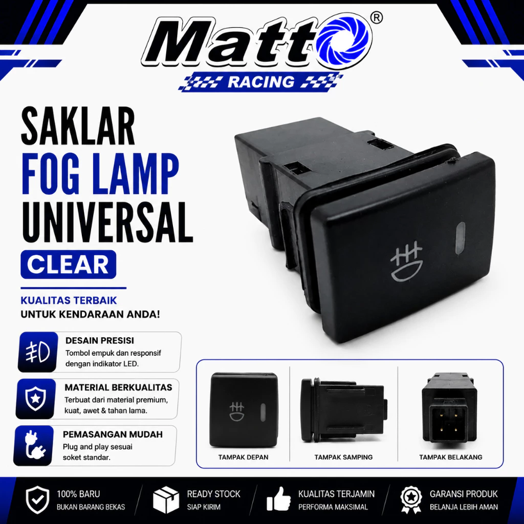 id-11134207-81ztp-mqra78yt12ipc6 Saklar Fog Lamp Universal Clear | Switch Lampu Kabut ON OFF Motor Mobil | Matto Racing - Gambar 1