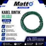 Kabel Bintik Hijau 1.25 mm 1x19x0.29 | Kabel Listrik Otomotif Motor Mobil | Matto Racing