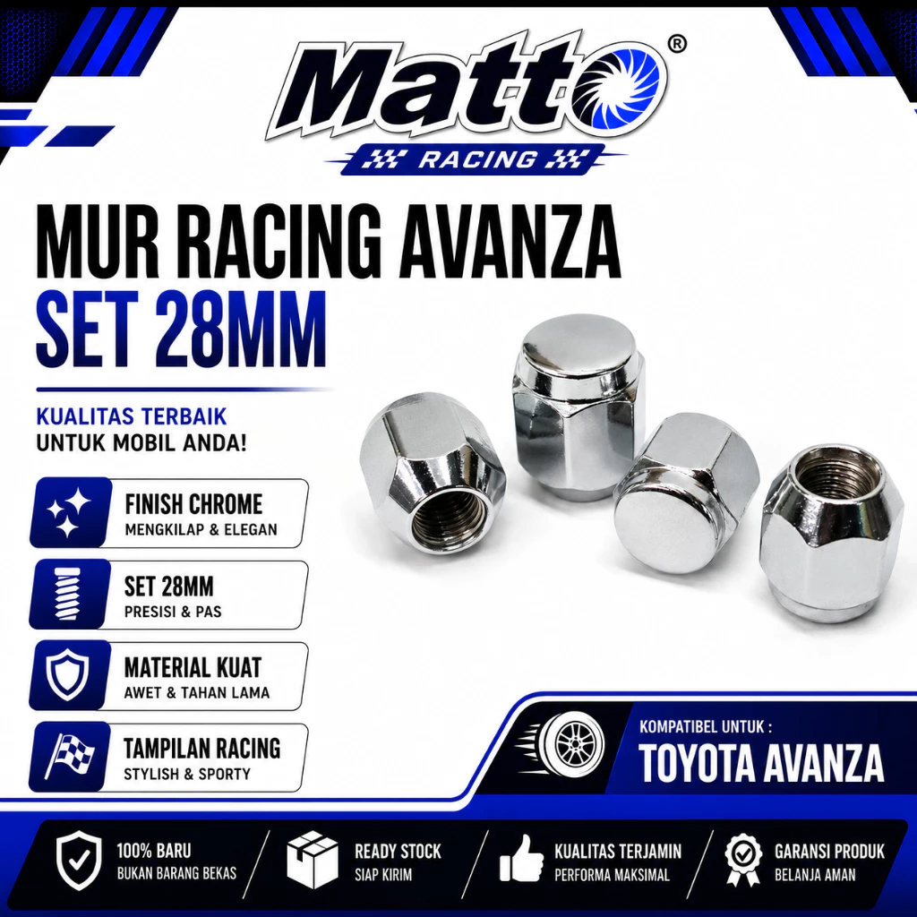 id-11134207-81ztd-mr2n1nw6gydgd9 Mur Racing Avanza Set 28mm | Lug Nut Racing Toyota Avanza | Matto Racing - Gambar 1