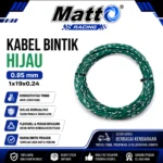 Kabel Bintik Hijau 0.85 mm 1x19x0.24 | Kabel Listrik Otomotif Motor Mobil | Matto Racing