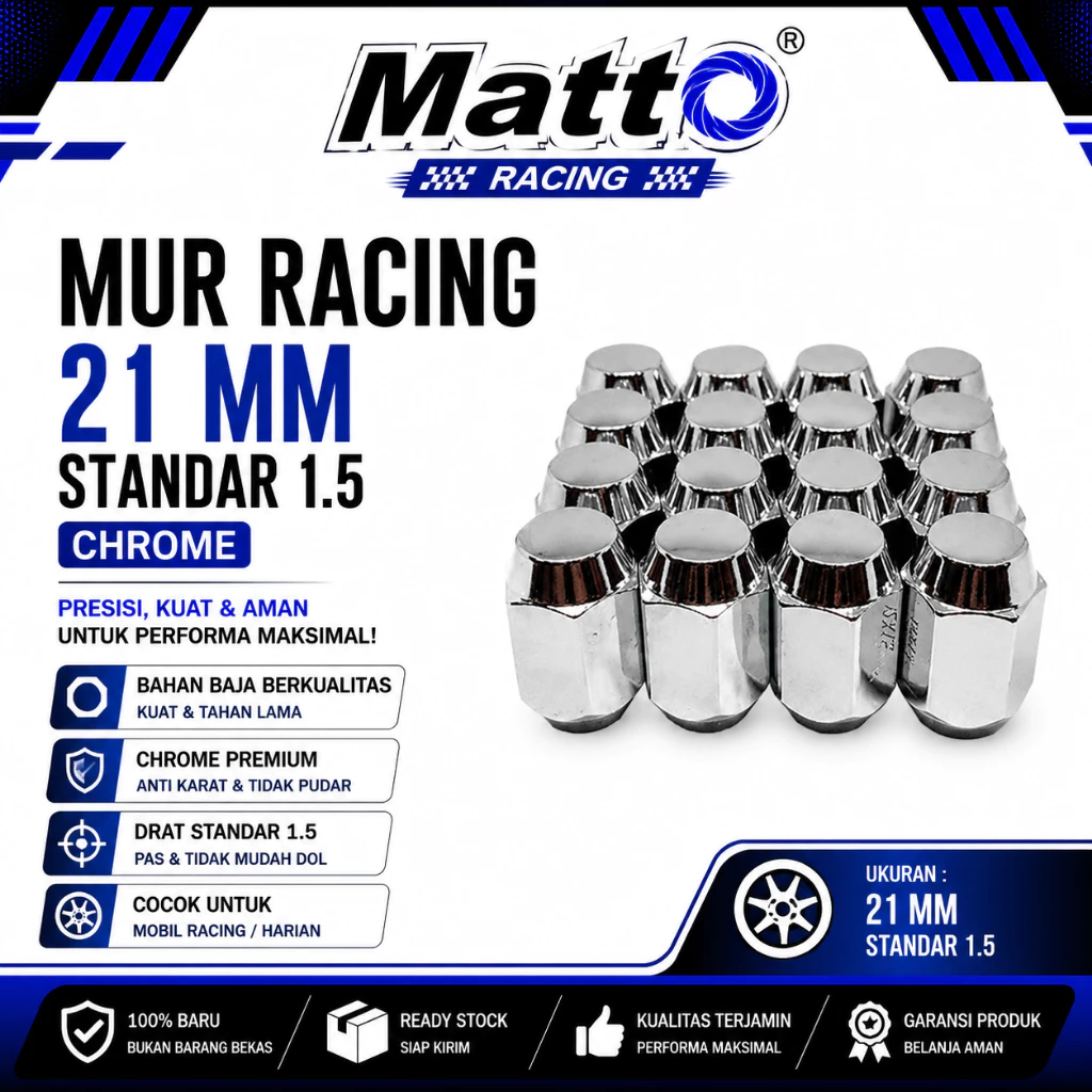 id-11134207-81ztg-mr1hwfazq6tj8f Mur Racing 21 MM Standar 1.5 | Mur Roda Racing Universal | Matto Racing - Gambar 1