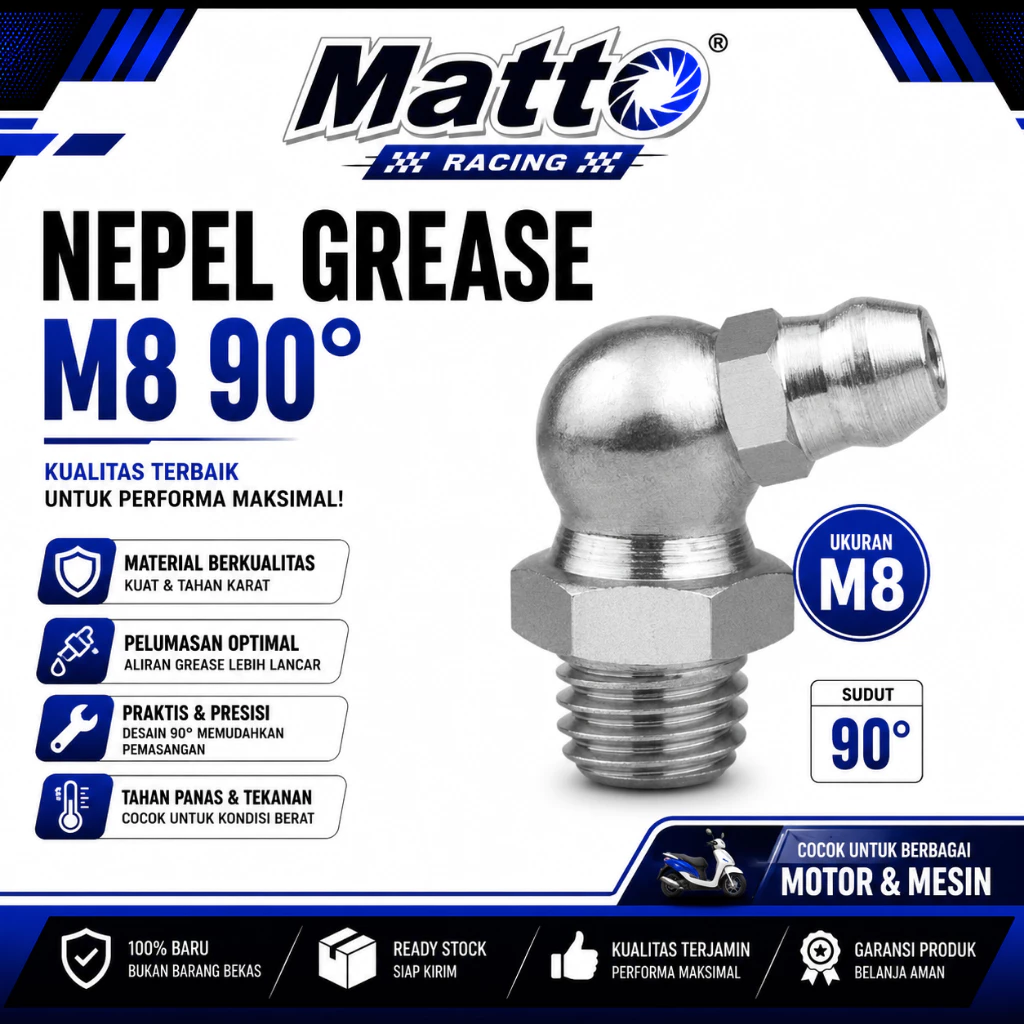 id-11134207-81ztg-mr2nrqr5bjep95 Nepel Grease M8 90° | Grease Nipple 90 Derajat | Grease Fitting | Matto Racing - Gambar 1