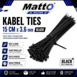 Kabel Ties 15 CM x 3.6 mm Black | Cable Tie Hitam | Pengikat Kabel | Matto Racing