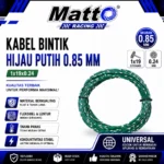 Kabel Bintik Hijau Putih 0.85 mm 1x19x0.24 | Kabel Listrik Otomotif Motor Mobil | Matto Racing