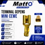 Terminal Gepeng Mini Cewe | Skun Female Spade Connector | Soket Kabel | Matto Racing