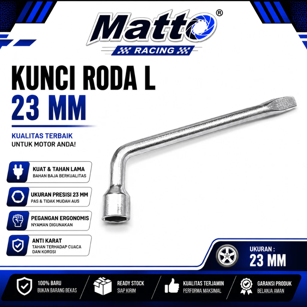id-11134207-81ztj-mr2n1nw6nz7oea Kunci Roda L 23 MM | Wheel Nut Wrench | Kunci Baut Roda Mobil | Matto Racing - Gambar 1
